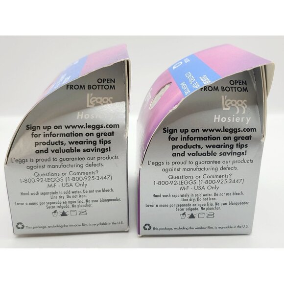 Leggs Silken Mist Control Top Sheer Toe Pantyhose Nude Q 20308New in Box - Picture 4 of 7